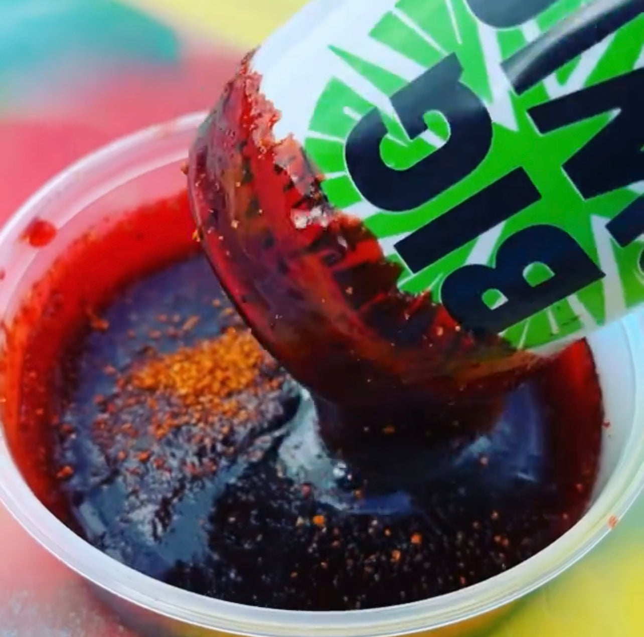 Rim dip snow cone shaved ice mexican candy